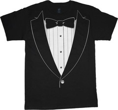 Tuxedo t-shirt Men’s black tux tee shirt wedding formal tuxedo design