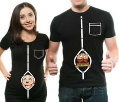 Pregnancy Funny Couple T-shirts Pregnancy Announcement Funny Maternity T-shirts