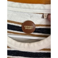 Common People Striped Textured Knit T-Shirt Men’s L
