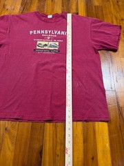 Vintage Pennsylvania Railroad Horseshoe Curve K-4 Locomotive Train Tee Fit XL
