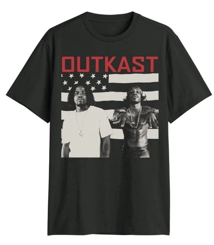 Outkast Unisex Black Graphic T-Shirt Hip Hop Rap Official Size Large New Sealed!