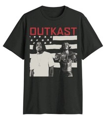 Outkast Unisex Black Graphic T-Shirt Hip Hop Rap Official Size Large New Sealed!