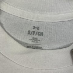 Under Armour Shirt Mens Small White Oversized Heavyweight Cotton Tee 1384037