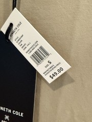 Kenneth Cole Small Moab Active Tech T-Shirt Tan Stretch $49