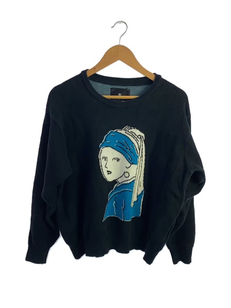 NOT CONVENTIONAL Girl with a Pearl Earring Knit Sweater (Thick) BLK