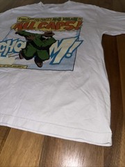 MF DOOM Madvillain All Caps! Stone’s Throw T-Shirt Mens Size Large White