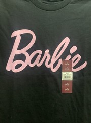 Barbie Men’s Logo Graphic Tee With Short Sleeves Black Size -S(34-36)
