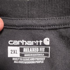 Carhartt Men’s Relaxed Fit Black Graphic Logo Tee Crew Neck 2XL Big & Tall