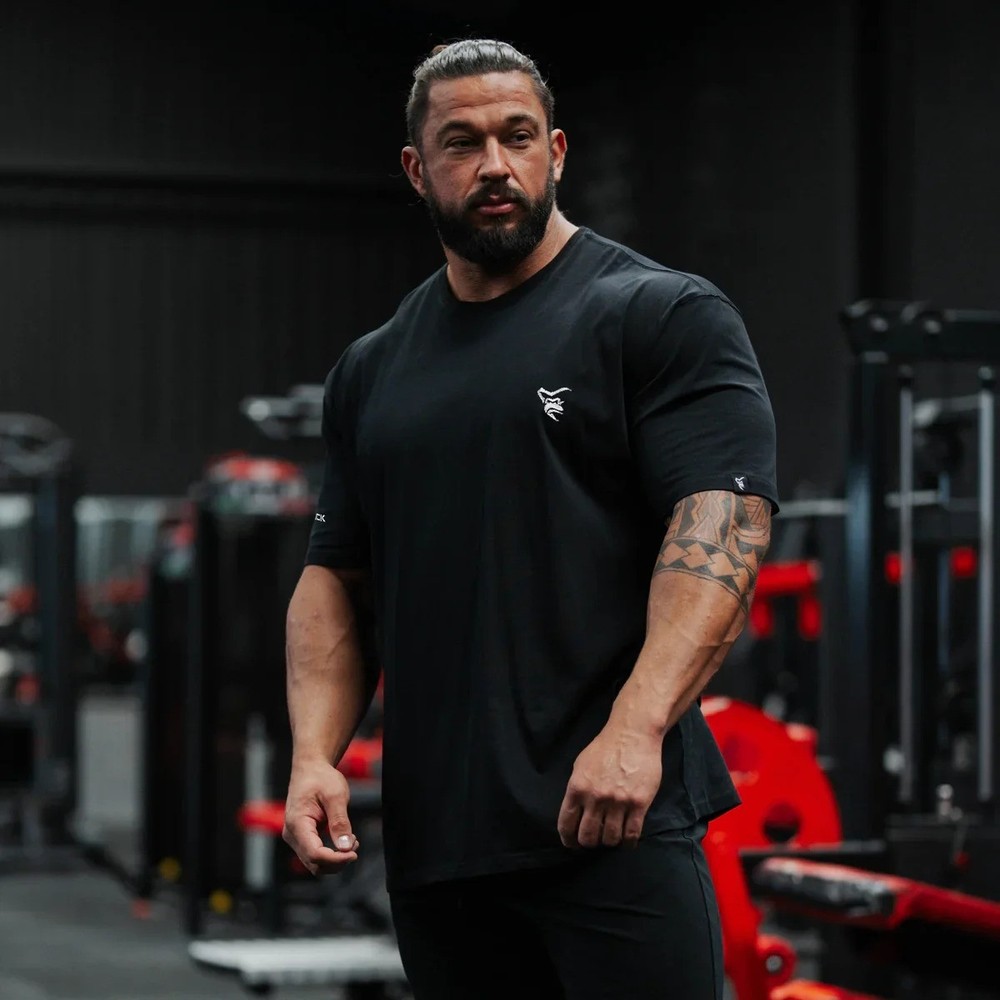 Men’s Sport Gym Fitness Training 100% Cotton Oversized Graphic Printed Tshirt