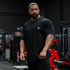 Men’s Sport Gym Fitness Training 100% Cotton Oversized Graphic Printed Tshirt