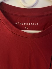 Aéropostale Men’s Red Graphic Logo Crew Neck Short Sleeve T-Shirt, XL