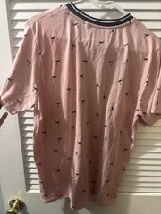 Denim & Flower Ricky Singh Men’s Pink Flamingo Crew Neck Knit Tee L