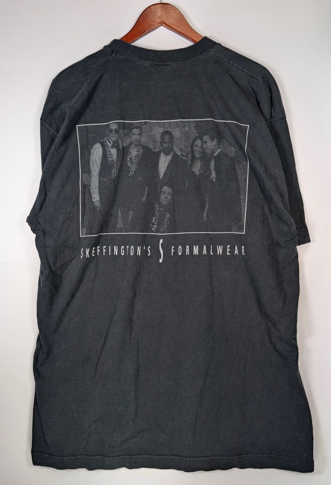 Vintage 90s Y2K Skeffington’s Formal Wear Advertisement Shirt XL Mall VTG Prom