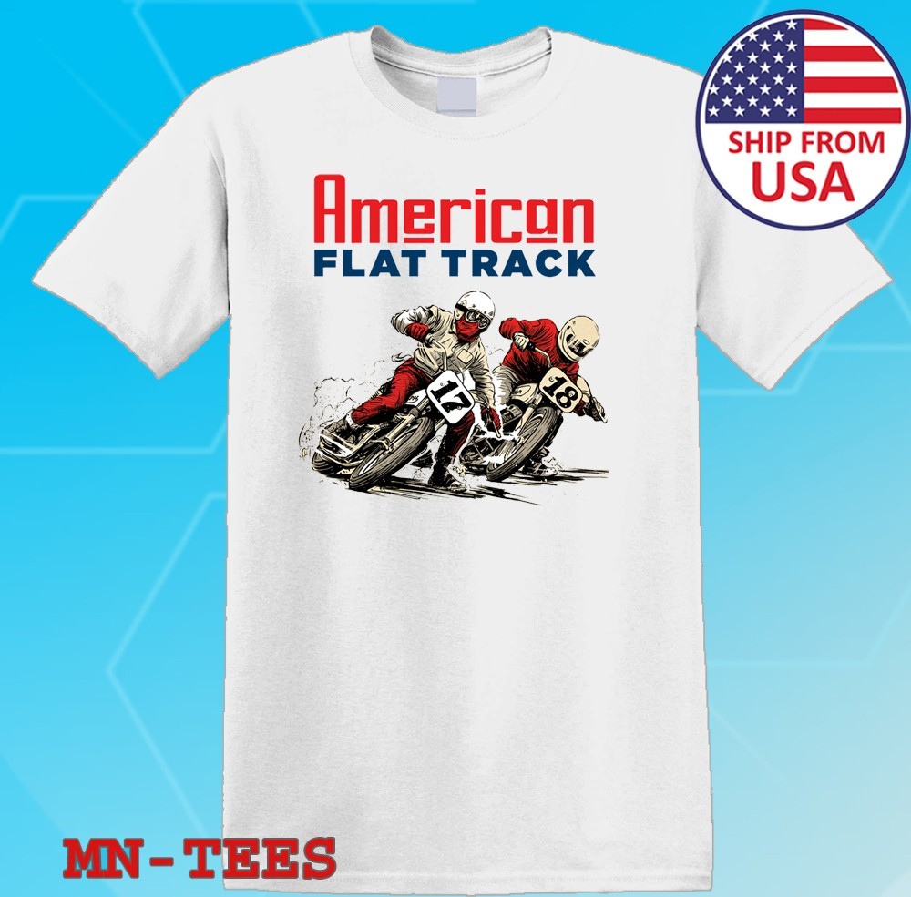 AMA American Flat Track Motocross White Size S-5XL