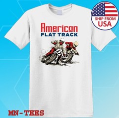 AMA American Flat Track Motocross White Size S-5XL