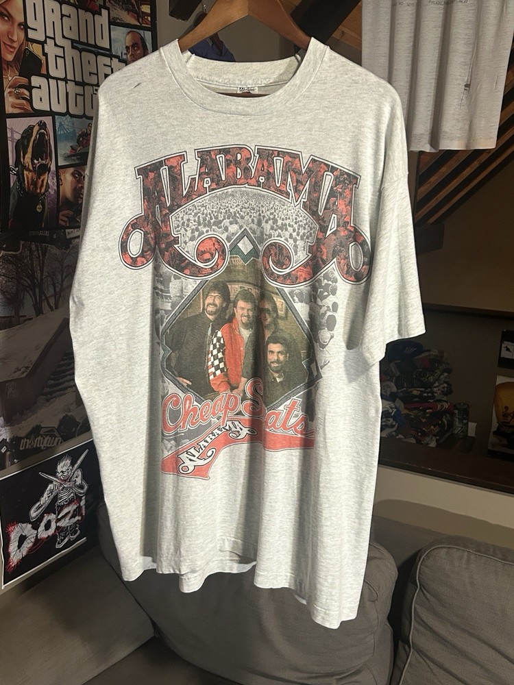 Fruit of the Loom Alabama Cheap Seats single stitch vintage Gray Tshirt XXL