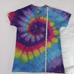 Gildan Tie Dye T Shirt Unisex Adult Small Rainbow Spiral Heavy Cotton New