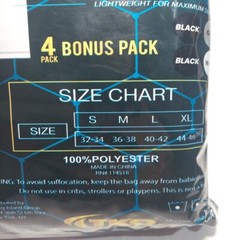 TKO Men’s Size XL – Classic Fit T-Shirt 4-Pack Crew Neck Te = 2 Blk/1 Gry/ 1 Wht