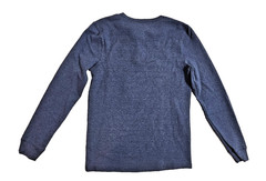 Shirt Blue Thermal Henley Long Sleeve Stretch Men’s S By Member’s Mark