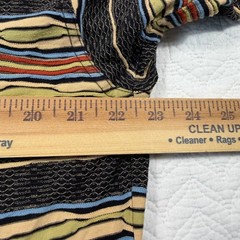 VTG Giorgio Danieli Mens Knit Shirt XL 3D Textured Wavy Stripe Multi Italy Made