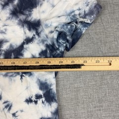Abercrombie & Fitch Shirt Mens M Blue Tie Dye Henley Pocket Tee Cotton Jersey