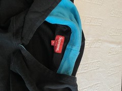 Supreme Hooded Two Tone Long Sleeve Top FW 16 Size XL (Black/Teal) – PRE OWNED