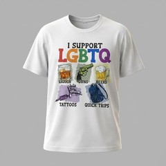 Funny LGBTQ Support Shirt Pride Month Graphic Tee