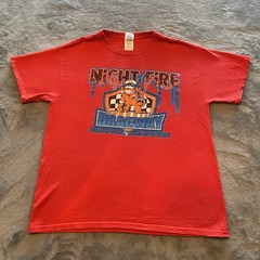 Vintage Drag Racing T-Shirt Mens Large Semi Art Motorsports Hot Rods Muscle Cars