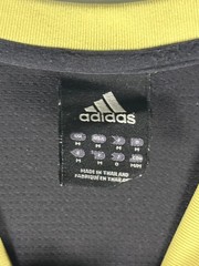Adidas Basketball Shirt Mens M ClimaCool Lapel Bulldog Logo Black Yellow Team