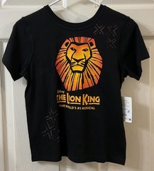 NWT Disney The Lion King The World’s #1 Musical T-Shirt Youth Size Y-L in Black