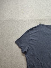 H&M Men Shirt L Gray Crew Neck Short Sleeve Flat Front Stretch Pullover Tee