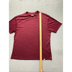 Stacy Adams Mens XL Short Sleeve T-Shirt Burgundy Maroon Rayon Blend Crew Neck