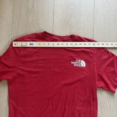 The North Face Men’s Short Sleeve T-Shirt Sunday Red Size L Logo Cotton Crew Nec