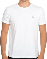 Polo Ralph Lauren Men’s Pony Logo Crew Neck T-Shirt, White, Large