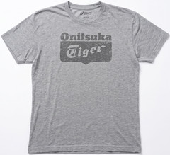 MEN’S TSHIRT: Onitsuka Tiger Asics Japan Running Shoes Heather Gray MEDIUM M