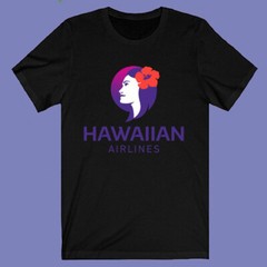 Hawaiian Airlines Men’s Black T-shirt Size S-3XL