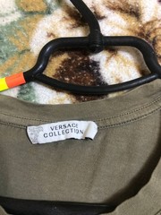 Versace Collection Militare Men’s Green Khaki Short Sleeve T-Shirt Size M