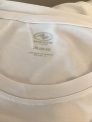 ATHLETIC WORKS DriWorks White Short Sleeve Crew Neck Jersey T-Shirt Sz 2XL