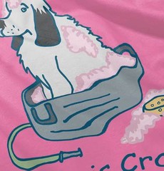 Life Is Crap Funny Dog Lover Pets Bath Time Womens or Mens Crewneck T Shirt Tee