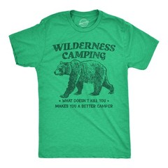 Mens Funny T Shirts Wilderness Camping Sarcastic Nature Graphic Novelty Tee for
