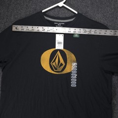 Volcom Mens Medium Black Elliptical Stone Logo Organic Cotton T-Shirt NWT