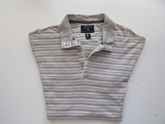 Converse Black Canvas Cotton Stripe Short Sleeve Men Henley T-Shirt L (G) U22.G9