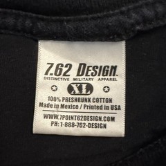 U.S. Navy Shirt Mens X-Large Black 7.62 Design American Sailors Graphic Tee 2007