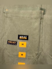 Ariat Rebar Work Pocket Tee Mens Medium Green Wicking Venttek 360 Shield NWT