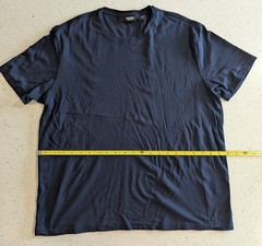 Murano Liquid Luxury Slim Fit Men’s T-Shirt in Blue Sz Lg Cotton Crew Neck