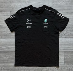 Mercedes AMG F1 Petronas Team Black T shirt Mens Size XL