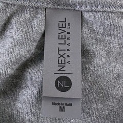 Next Level Adult Size Medium Heather Gray Short Sleeve Crew Neck T-Shirt New