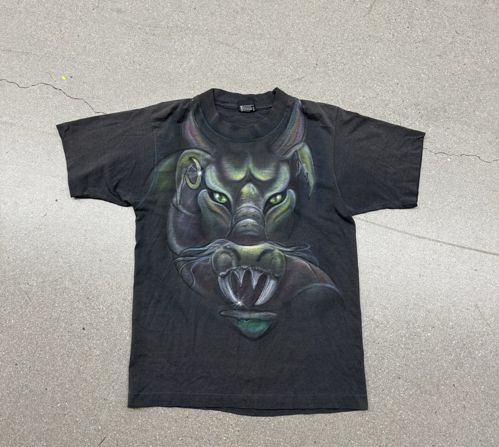 Vintage 80’s/90’s Air Brush Custom Demon Grunge Art Graphic T-shirt Men’s S