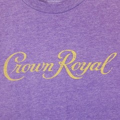 Official Crown Royal Purple T-Shirt! Adult XL Tee Gold Logo Front New!
