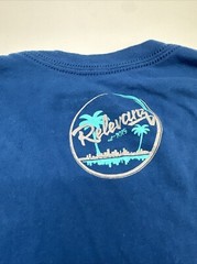 Relevanz T-Shirt Men Small Blue Spell Out Logo..#12640